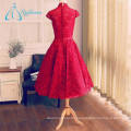 New Fashion Comfortable Elegant Beautiful Red Lace Prom Dress